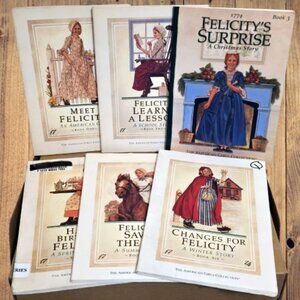 American Girl Felicity 7 Books Pleasant Company 1st Ed + Elizabeth White Covers